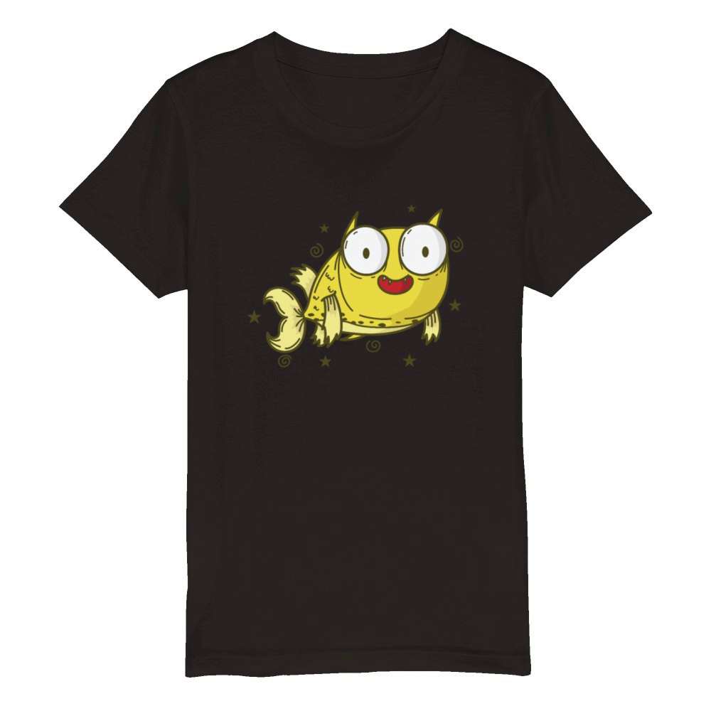Cowfish with big Eyes Sea or Aquarium Organic Kids Crewneck T-shirt