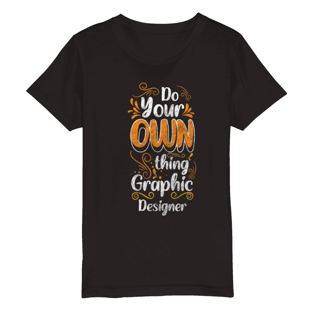 Illustrator Graphics Painter Design Organic Kids Crewneck T-shirt