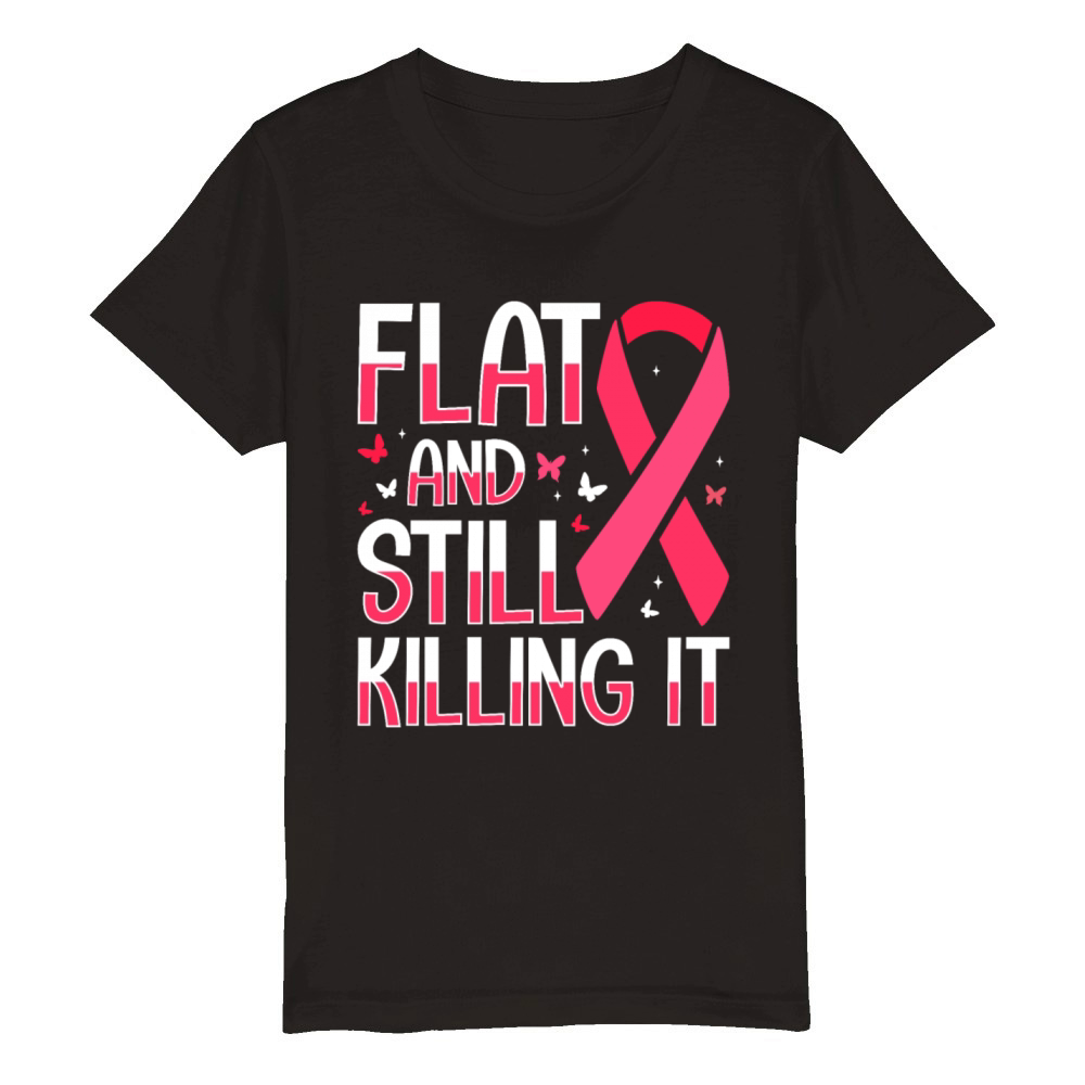 Mastectomy Cancer Survivor Inspiring Design Emblem Organic Kids Crewneck T-shirt