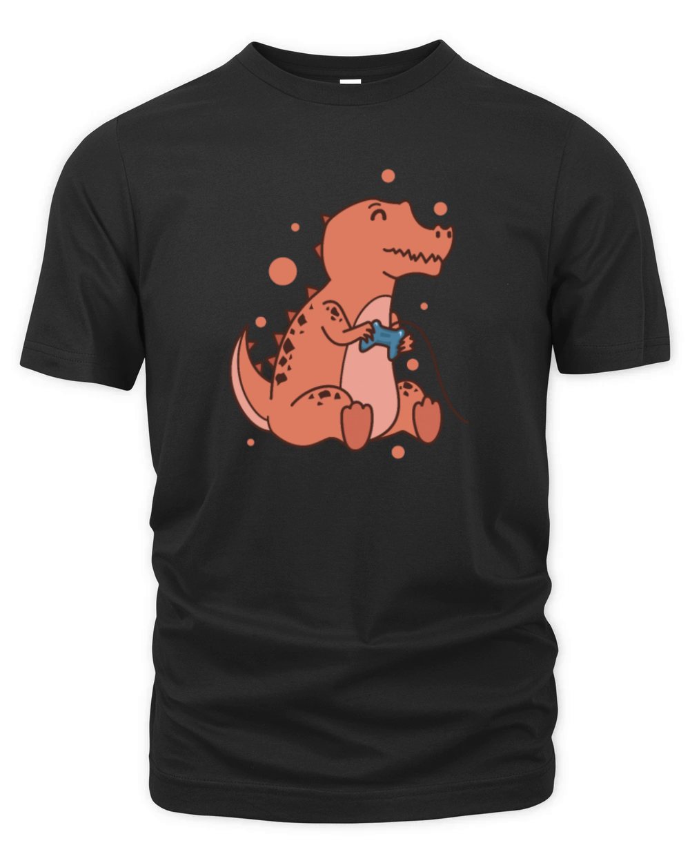 small T-Rex Dino with Controller Reptile Organic Unisex T-shirt