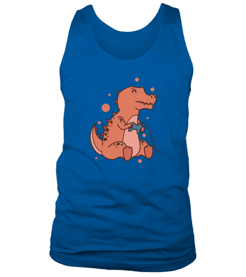 small T-Rex Dino with Controller Reptile Tank Top Unisex