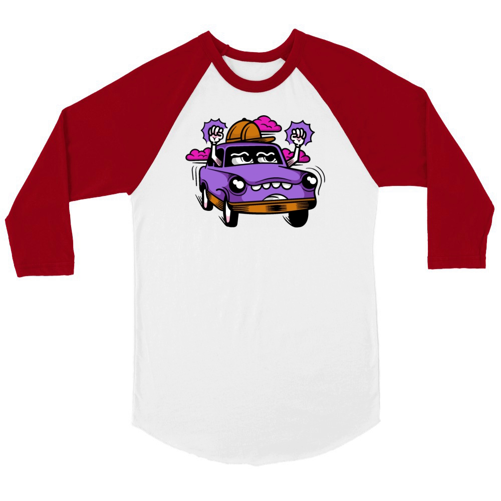 The Mad Driver Unisex ¾ sleeve Raglan T-shirt