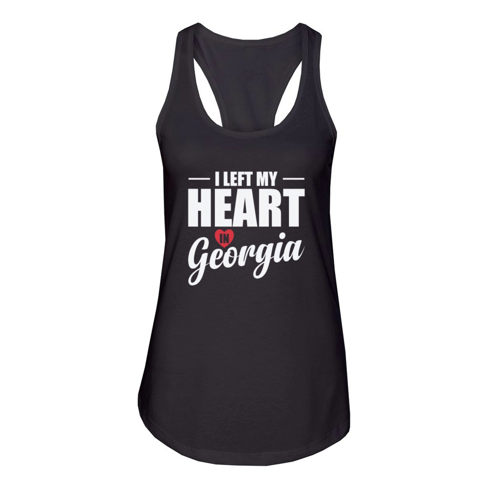 Georgia I Left my Heart in Georgia USA America Women's Racerback Tank
