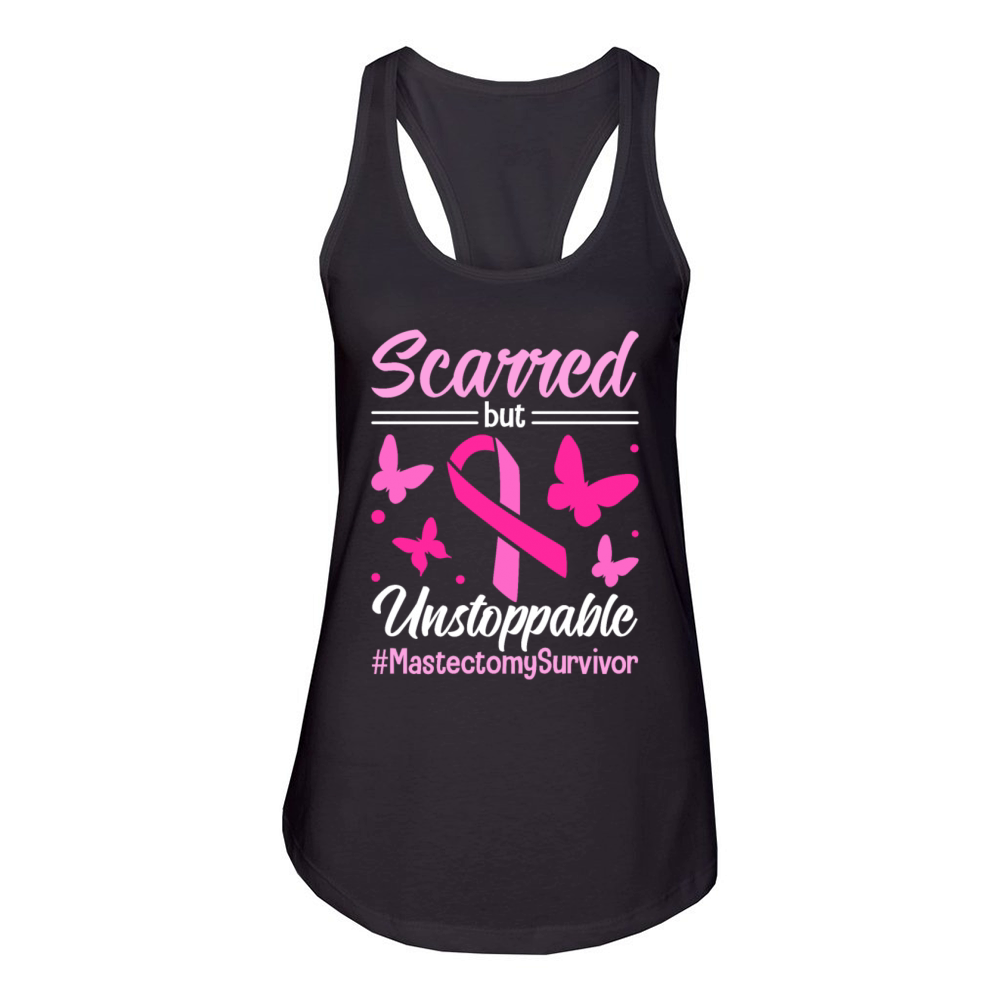 Mastectomy Cancer Survivor Empowerment Design for Women's Racerback Tank