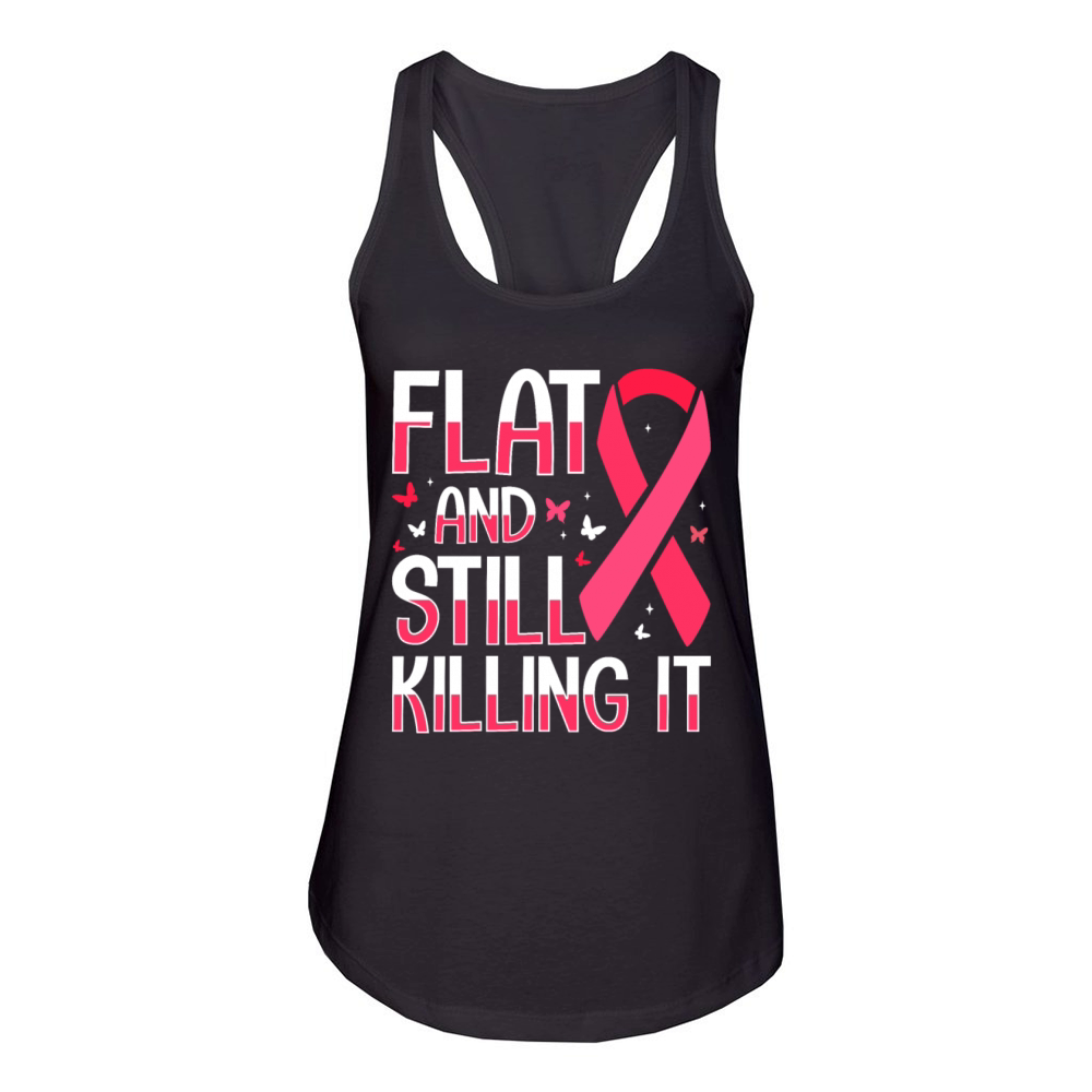 Mastectomy Cancer Survivor Inspiring Design Emblem Women's Racerback Tank