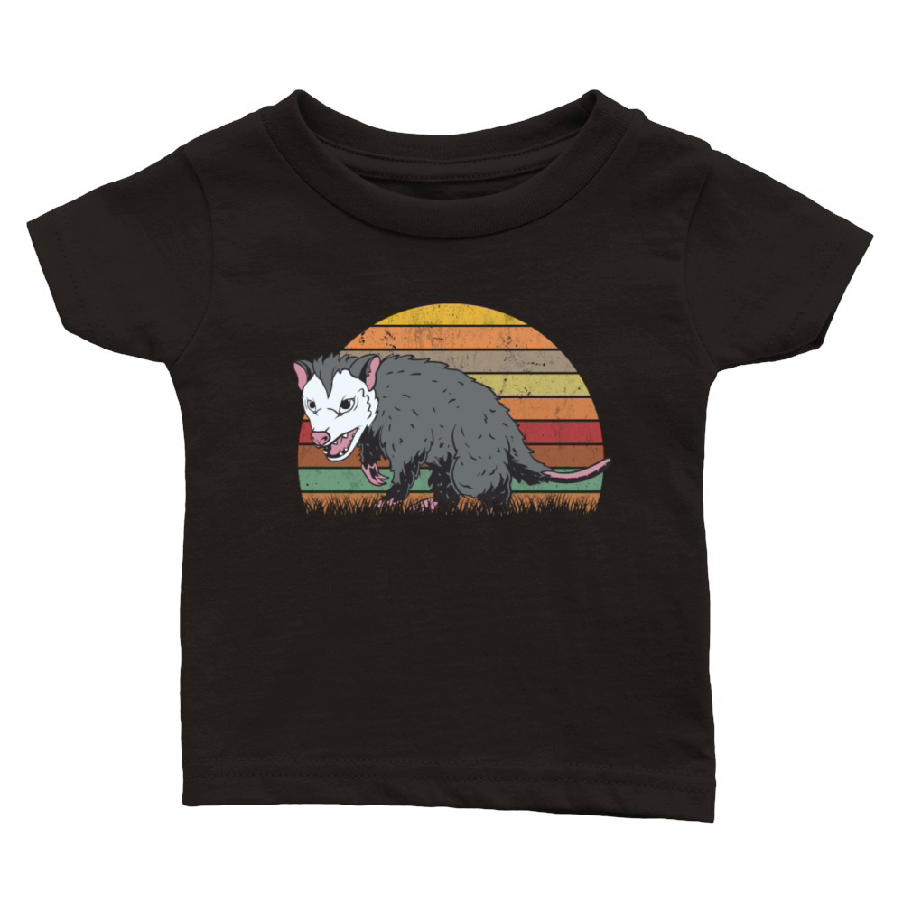 Opossum Retro Possum Vintage Classic Baby Crewneck T-shirt