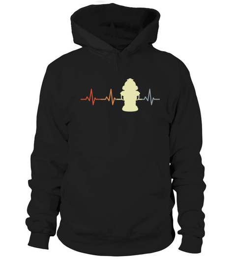Vintage Fire Hydrant Heartline Hoodie Unisex