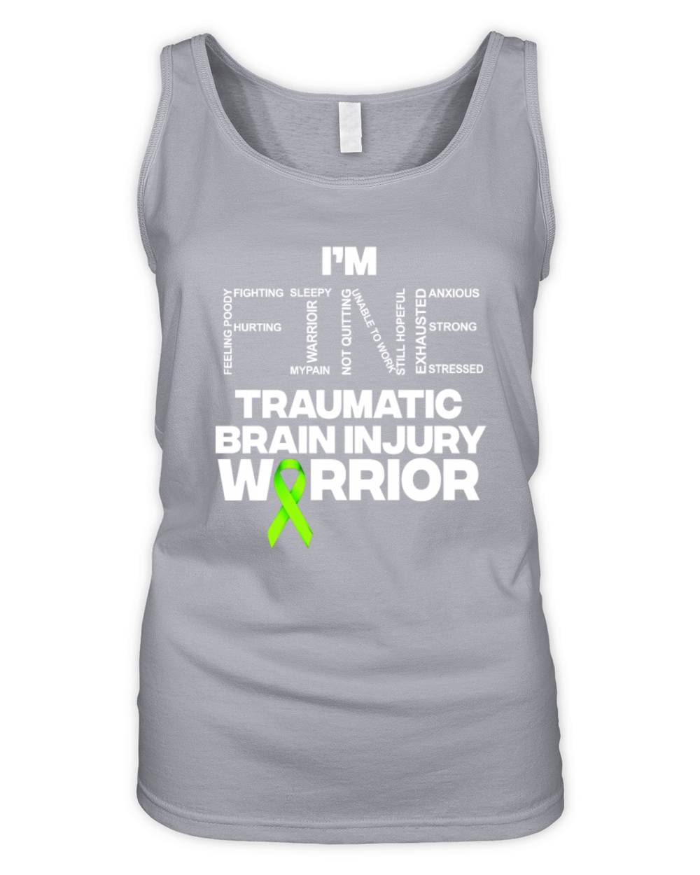 I’m fine traumatic brain injury warrior Organic Women's Tank Top