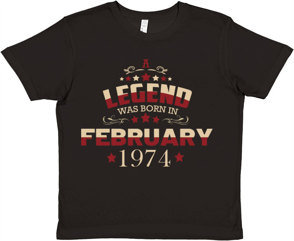 February 1974 Birthday Vintage Premium Kids Crewneck T-shirt