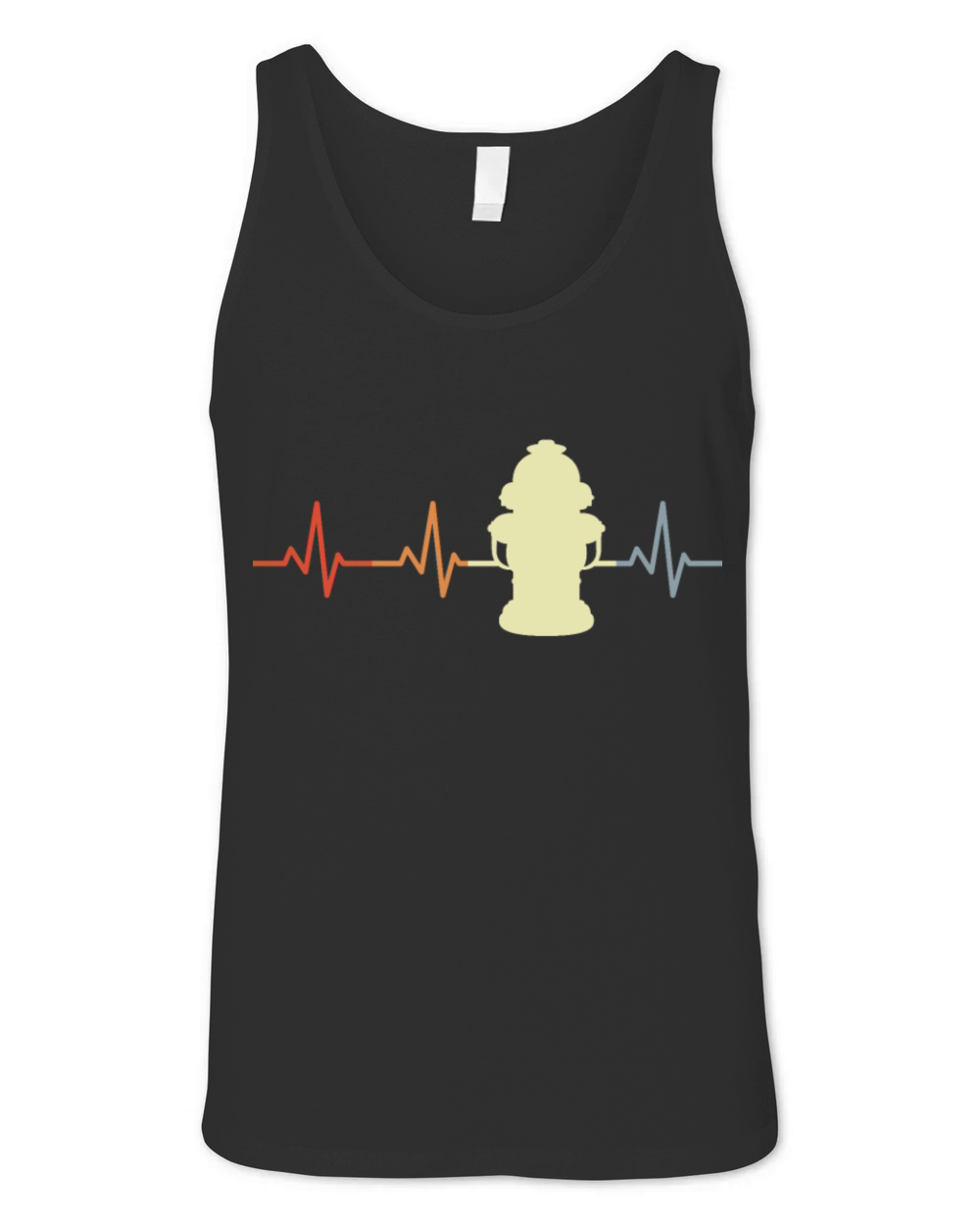 Vintage Fire Hydrant Heartline Unisex Jersey Tank