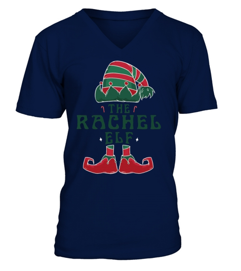 Rachel Elf Personalized Name Christmas Family V-Neck T-shirt