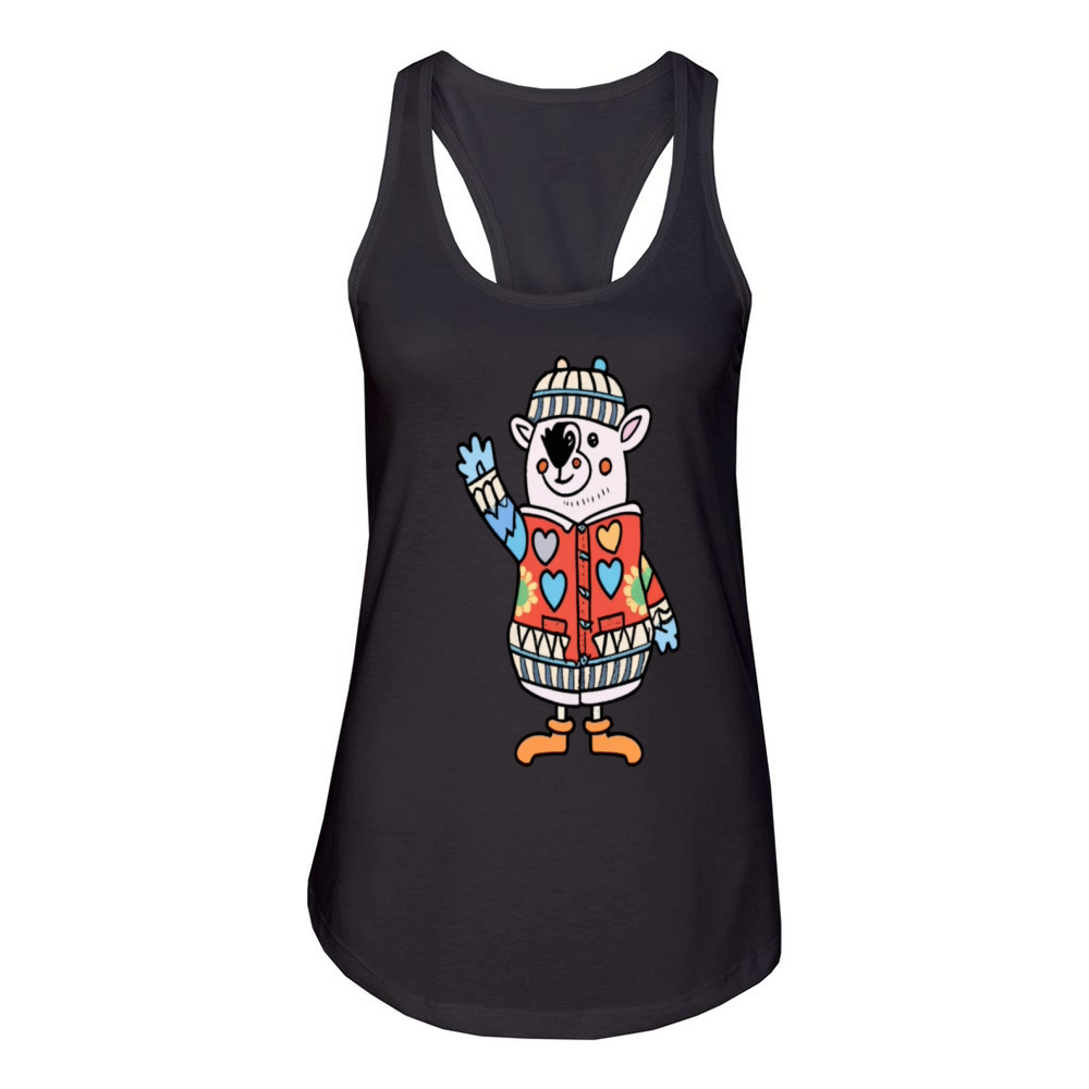 Joyful Jingles Hearths Warming Sweater Women's Racerback Tank
