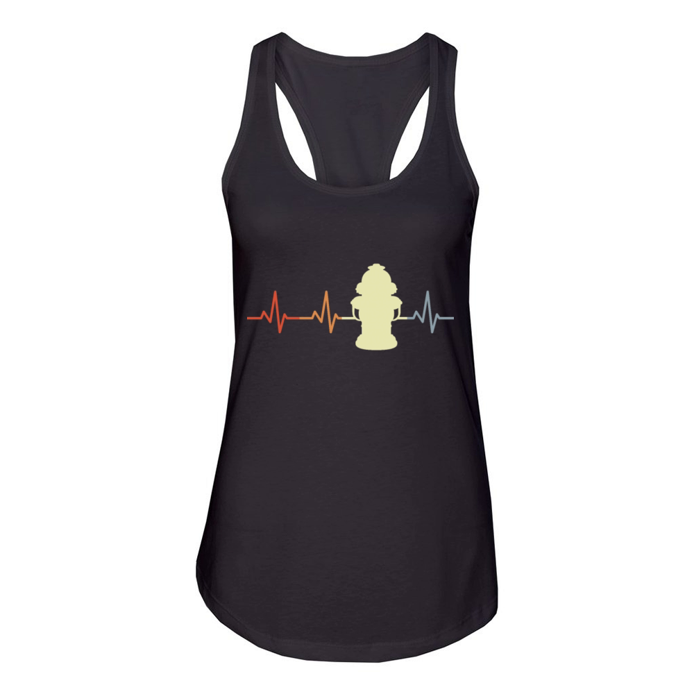 Vintage Fire Hydrant Heartline Women's Racerback Tank