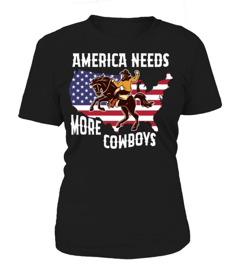 American Needs More Cowboys Horse USA Flag Women's T-Shirt