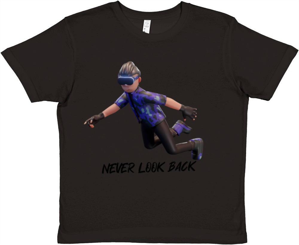 Boy uses VR logo design in T shirts Premium Kids Crewneck T-shirt