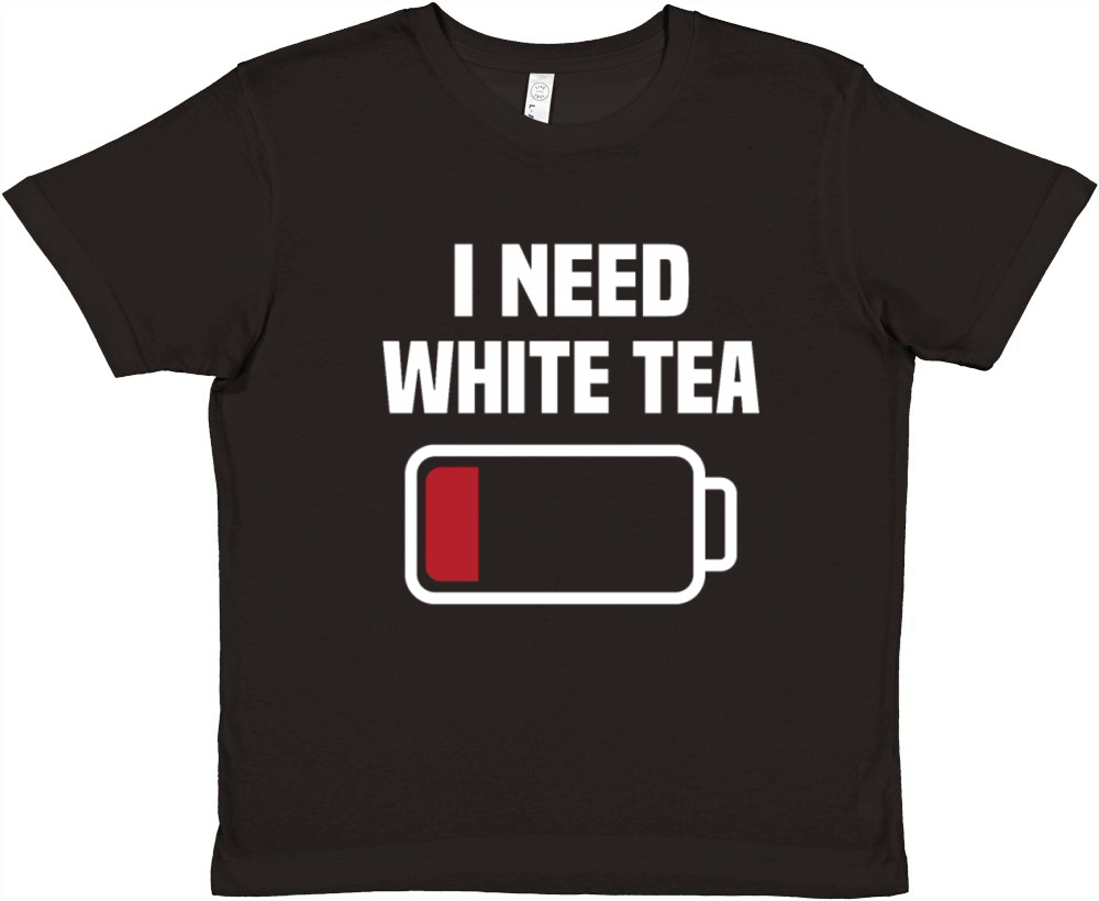 Funny White Tea Lover Quote Premium Kids Crewneck T-shirt