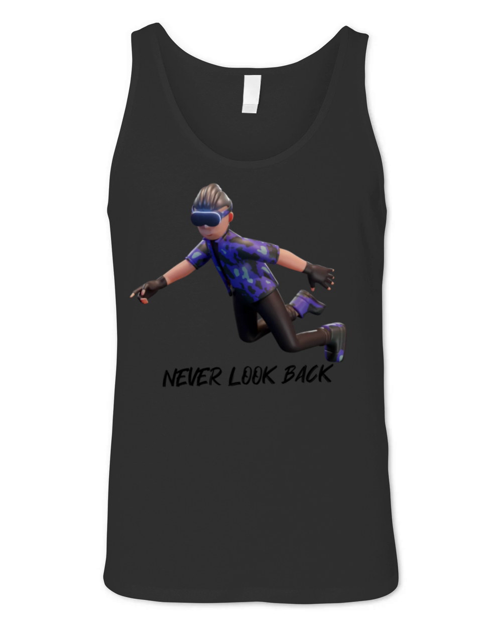 Boy uses VR logo design in T shirts Unisex Jersey Tank