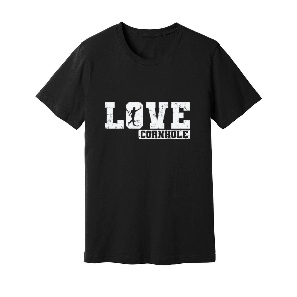Love Cornhole Game Hobby Unisex Jersey Tee