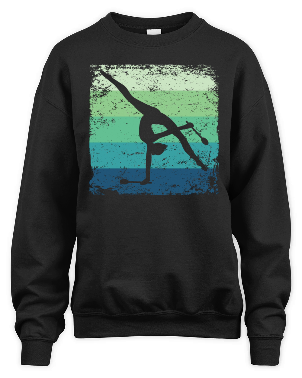 Gymnast Clubs Retro Rhythmic Gymnastics Unisex Premium Crewneck Sweatshirt