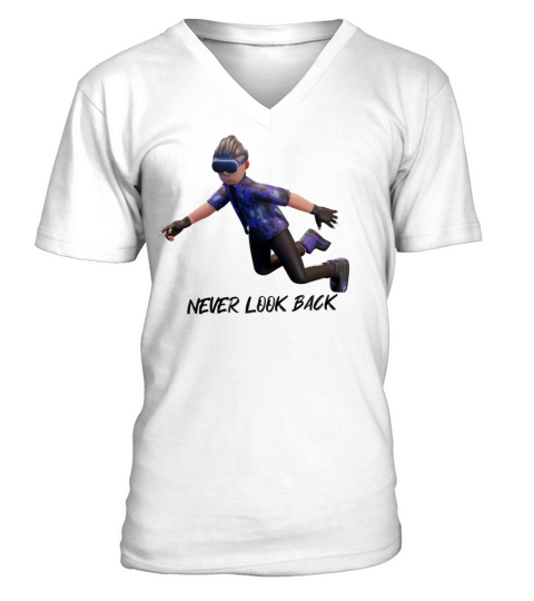 Boy uses VR logo design in T shirts V-Neck T-shirt