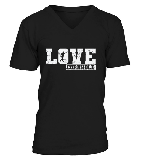 Love Cornhole Game Hobby V-Neck T-shirt
