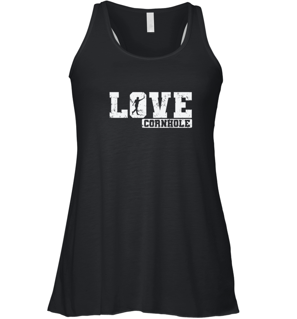 Love Cornhole Game Hobby Women's Flowy Tank Top