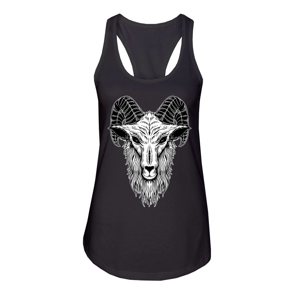 Baphomet Goat Devil Head Women's Racerback Tank