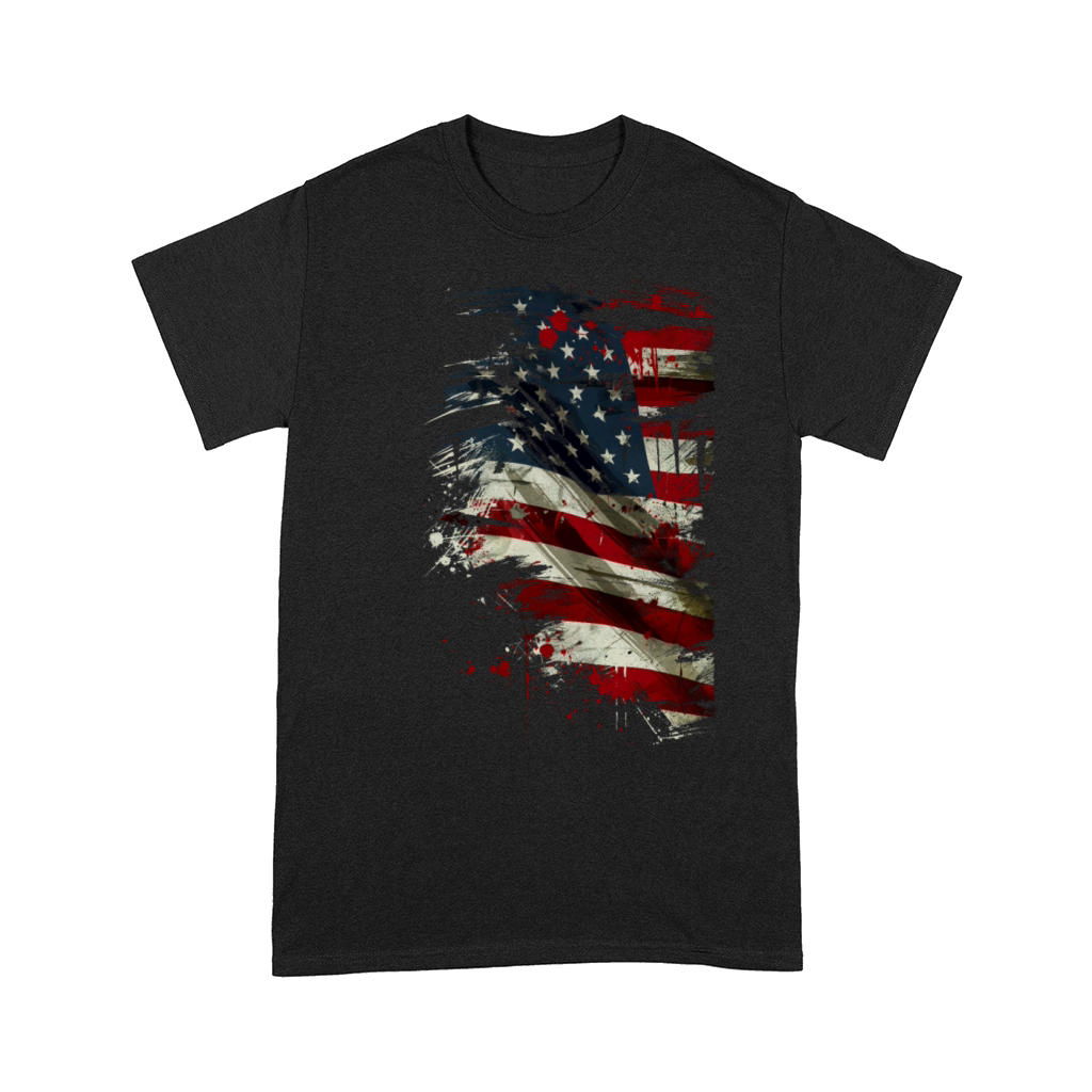 Grunge United States flag Comfort T-shirt