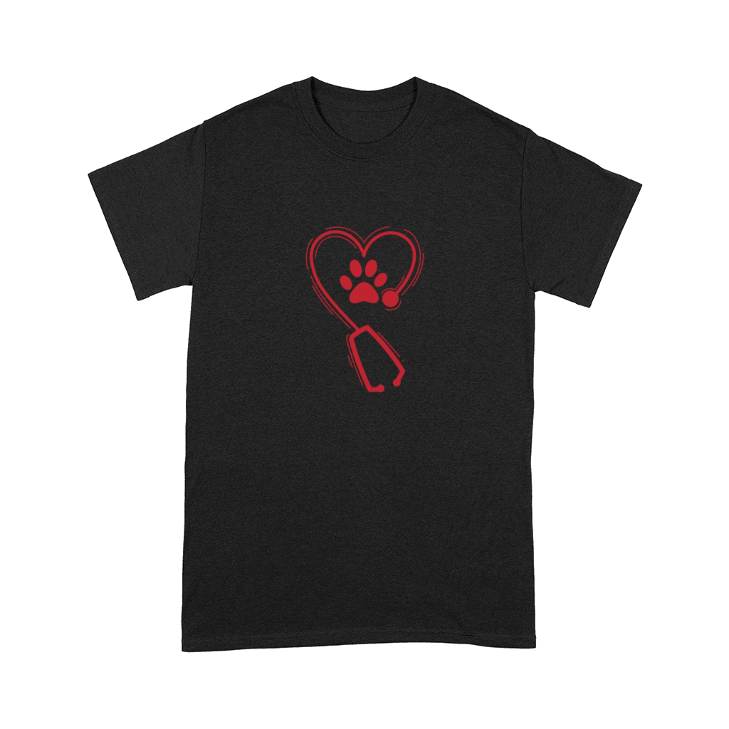 Veterinarian with Heart and Paw Profession Comfort T-shirt