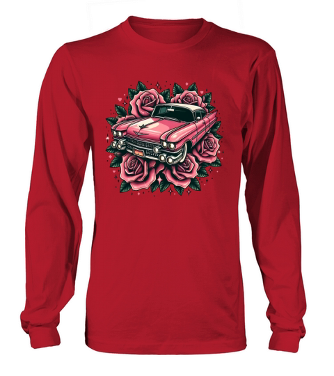 Pink cadillac Long sleeved Unisex