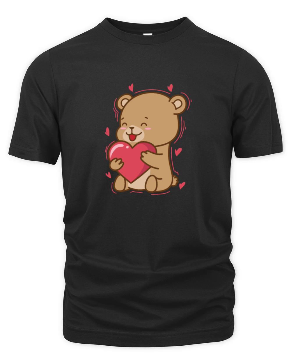Bear is in love with Heart Forest Animal Organic Unisex T-shirt