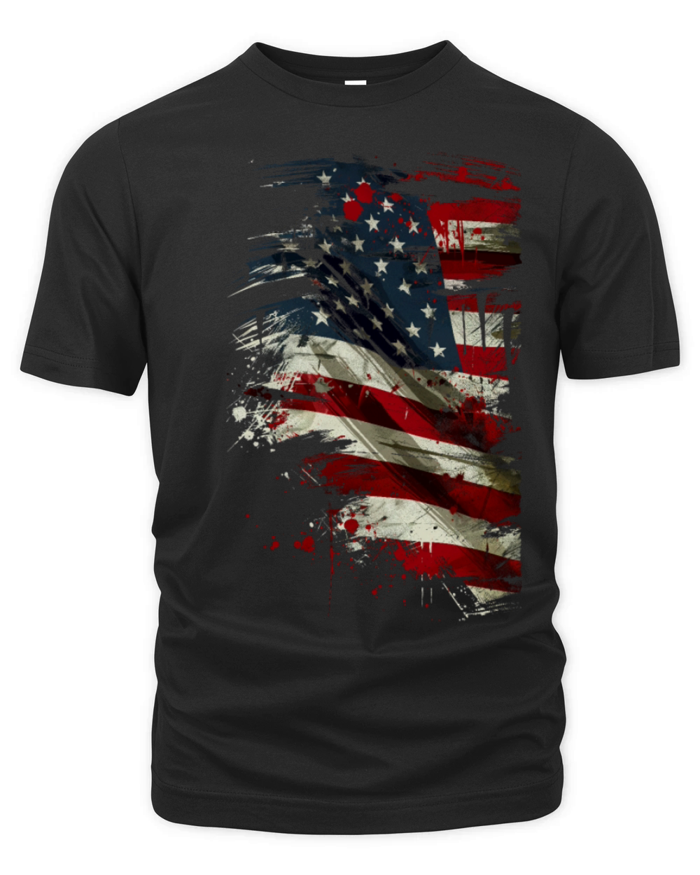Grunge United States flag Organic Unisex T-shirt