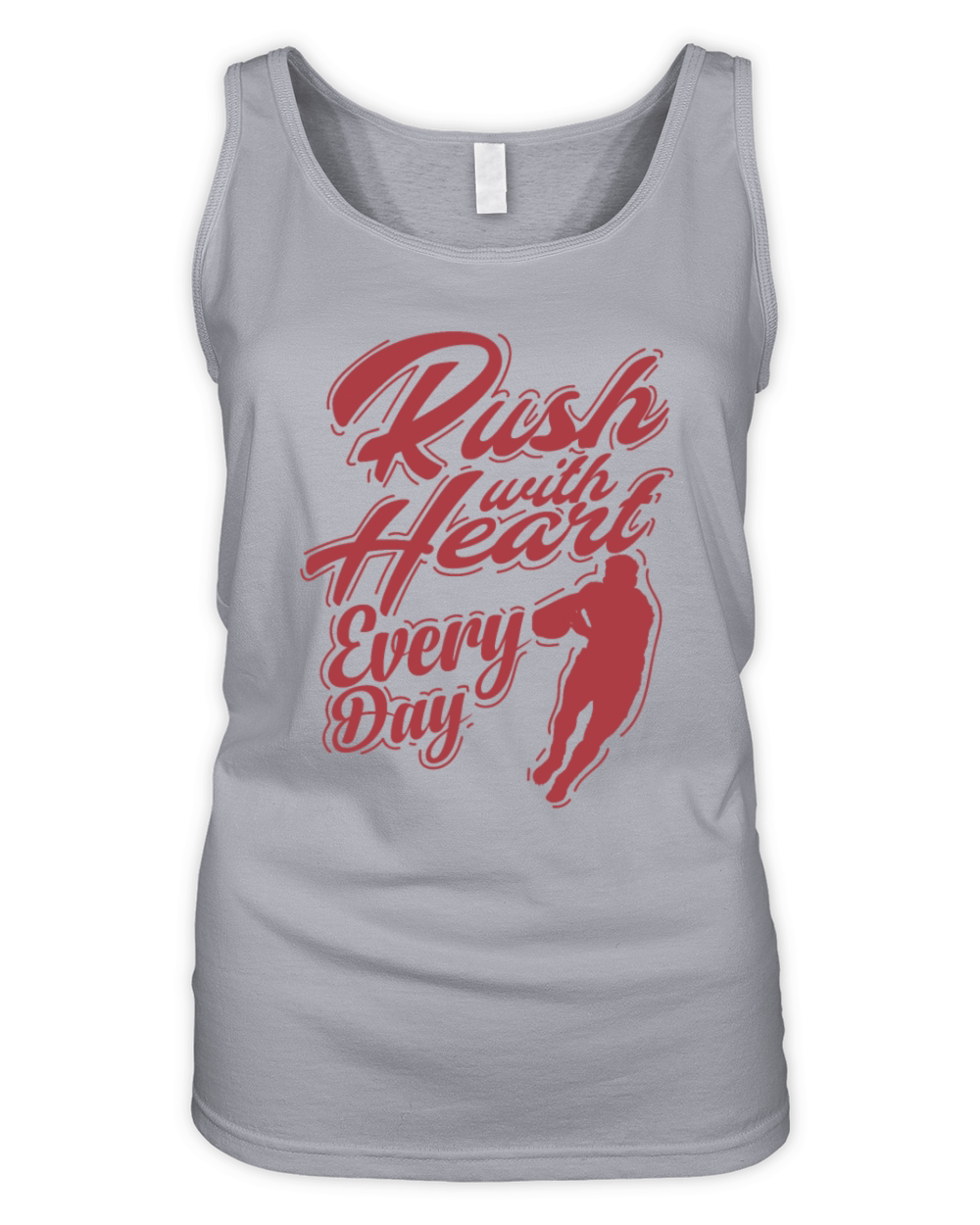 Rugby Rush with Heart everyday Football Organic Women's Tank Top