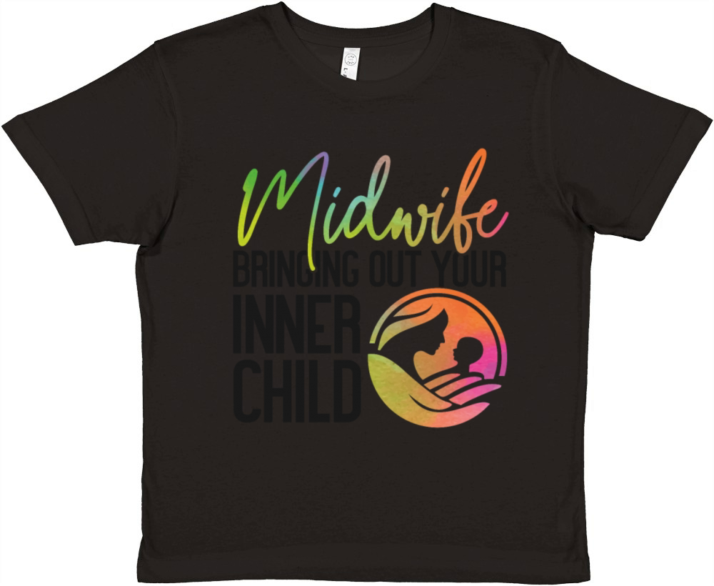 Nurse Midwife Birth Worker Pun Premium Kids Crewneck T-shirt