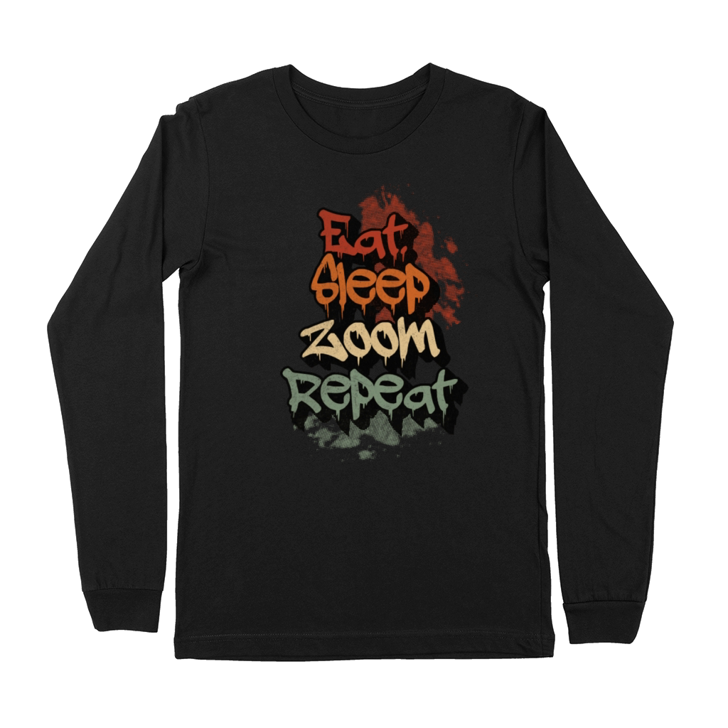 Eat Sleep Zoom Repeat Vintage Premium Long Sleeve