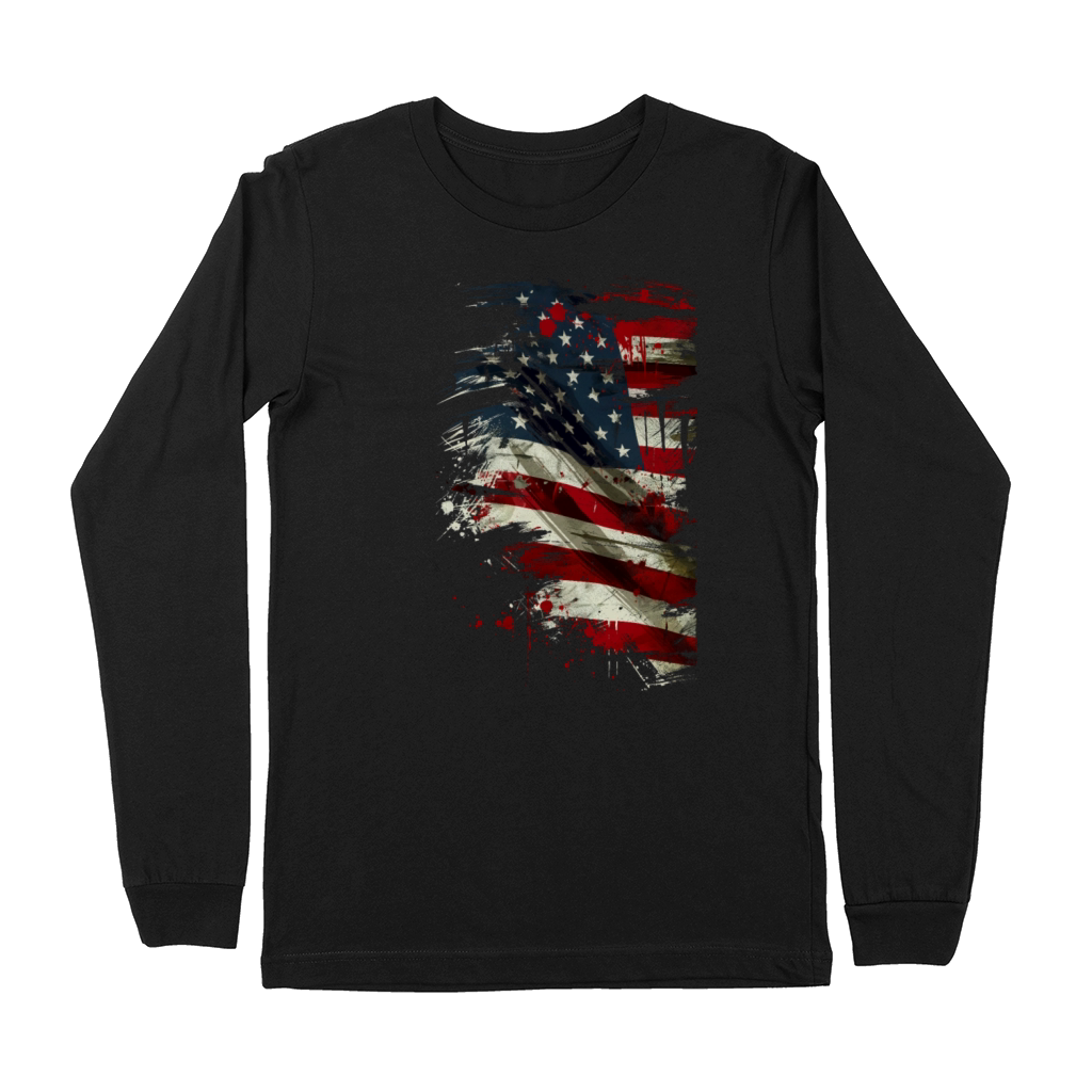 Grunge United States flag Premium Long Sleeve