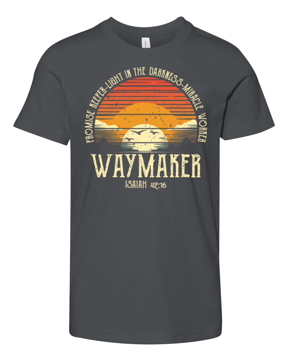 Waymaker Promise Keeper Miracle Worker Youth Unisex Jersey Tee