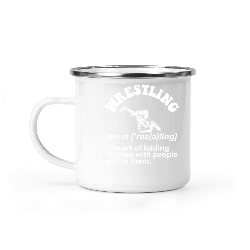 Wrestling Definition Pro Wrestler Fan Wrestling Camping Mug