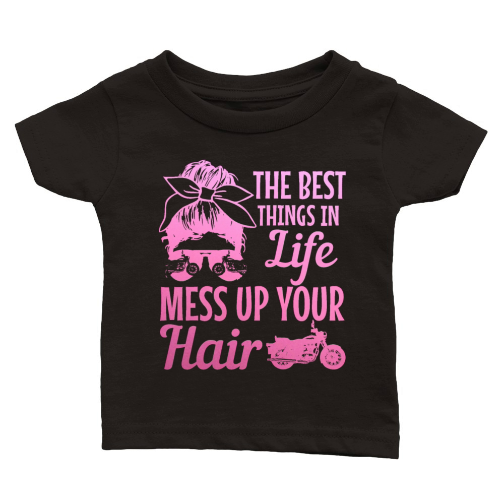 Motorcycle Biker Funny Gift Classic Baby Crewneck T-shirt