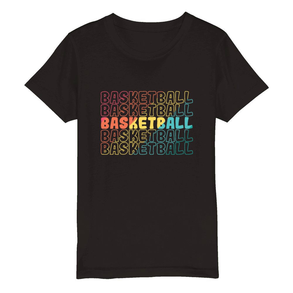 Basketball Ball Sports Team USA America Organic Kids Crewneck T-shirt