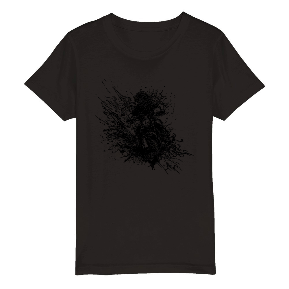 Motorcyclist Off-road Organic Kids Crewneck T-shirt