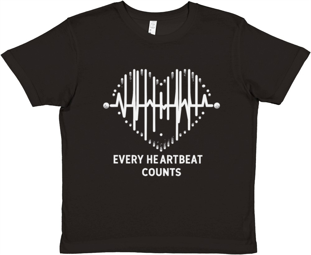 Healthy Heart Beat February Cardiac Awareness Premium Kids Crewneck T-shirt