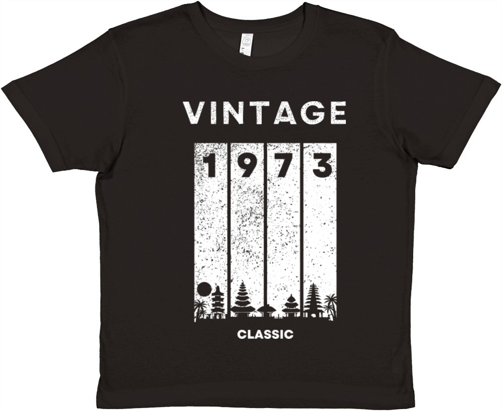 Vintage 1973 Birthday T-Shirt Collection Premium Kids Crewneck T-shirt