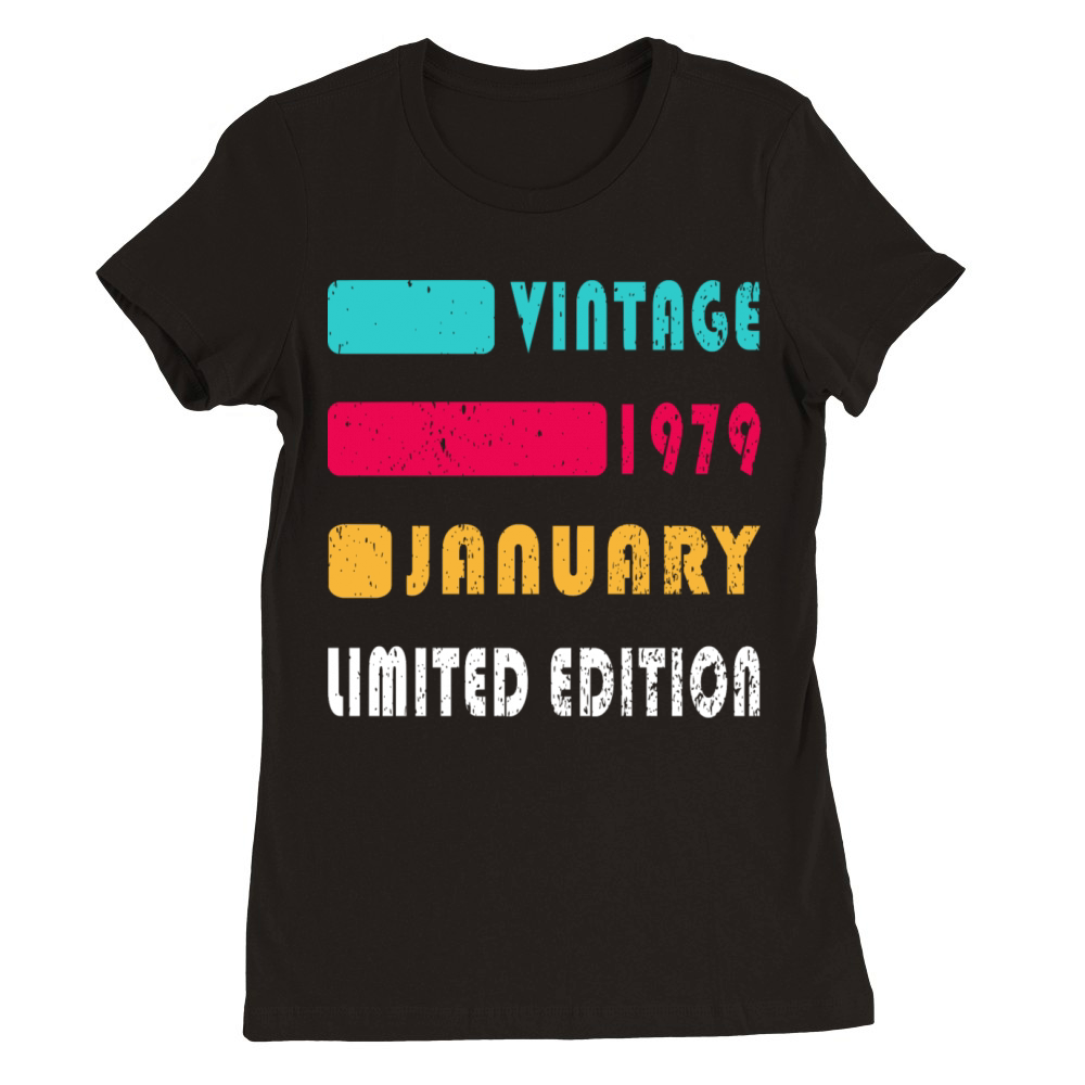 45th birthday 45 years January 1979 Premium Womens Crewneck T-shirt