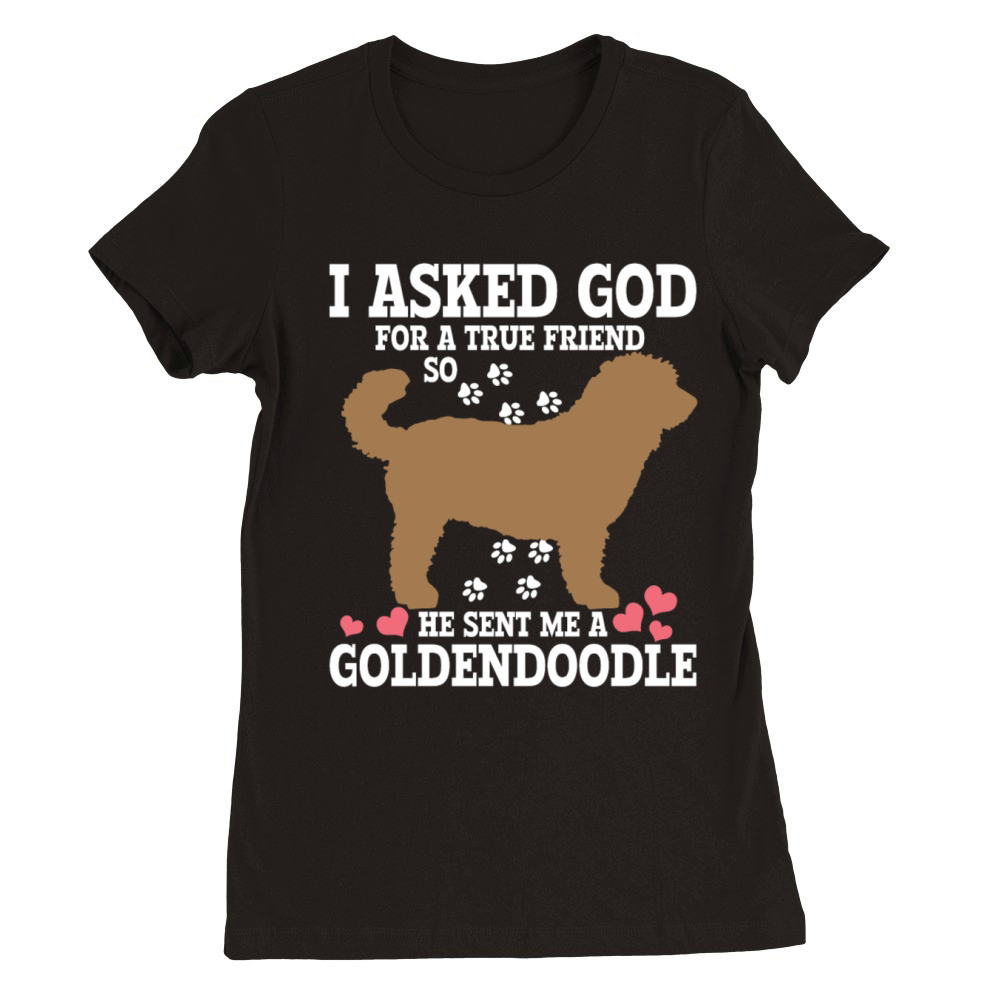 Goldendoodle Dog Christian Funny Gift Premium Womens Crewneck T-shirt