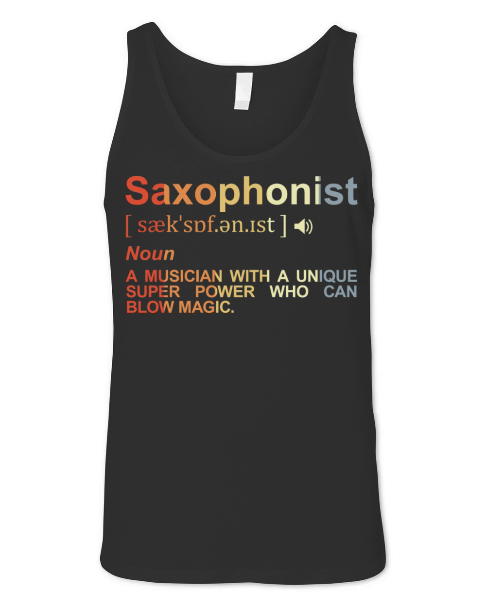 Saxophonist Meaning Unisex Jersey Tank