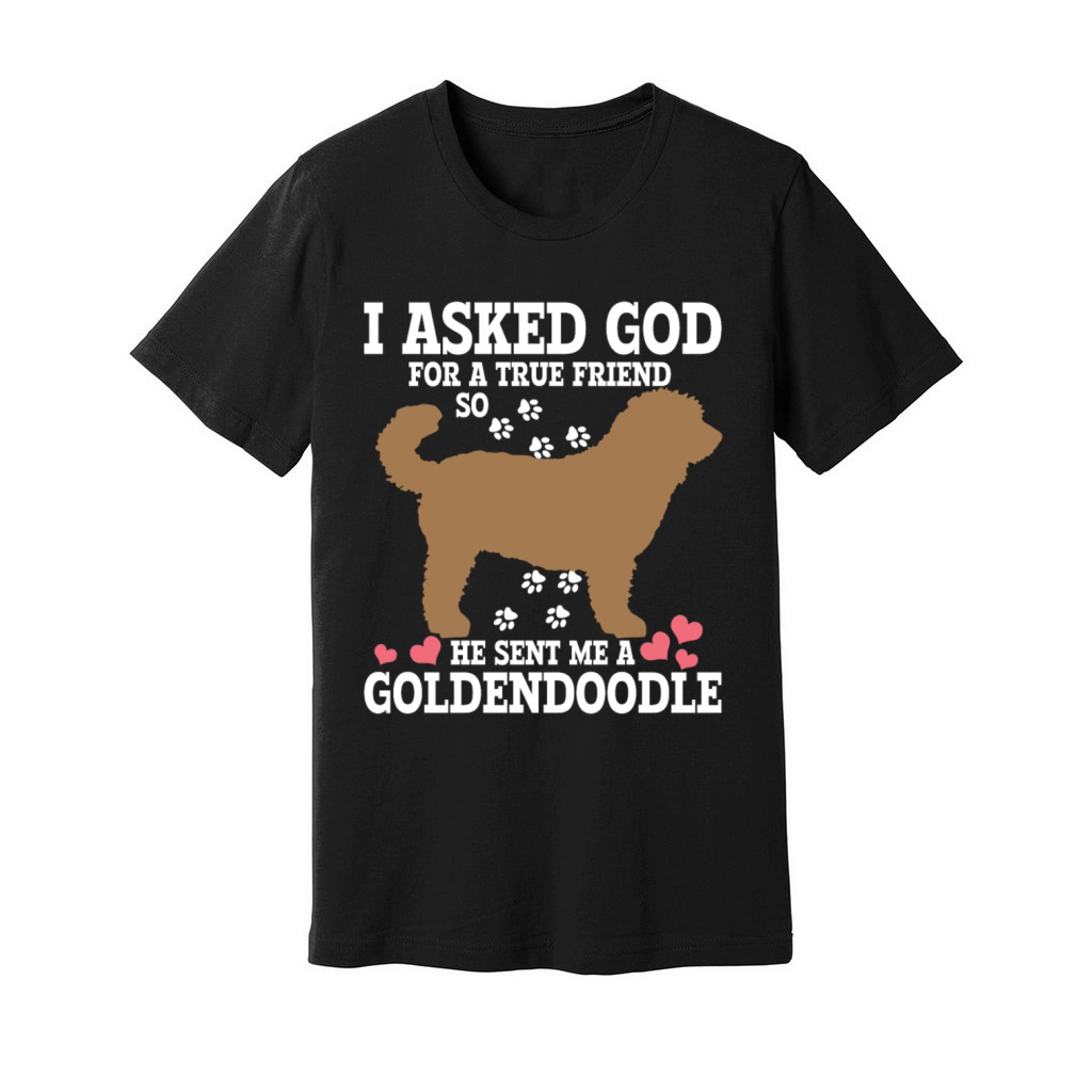 Goldendoodle Dog Christian Funny Gift Unisex Jersey Tee