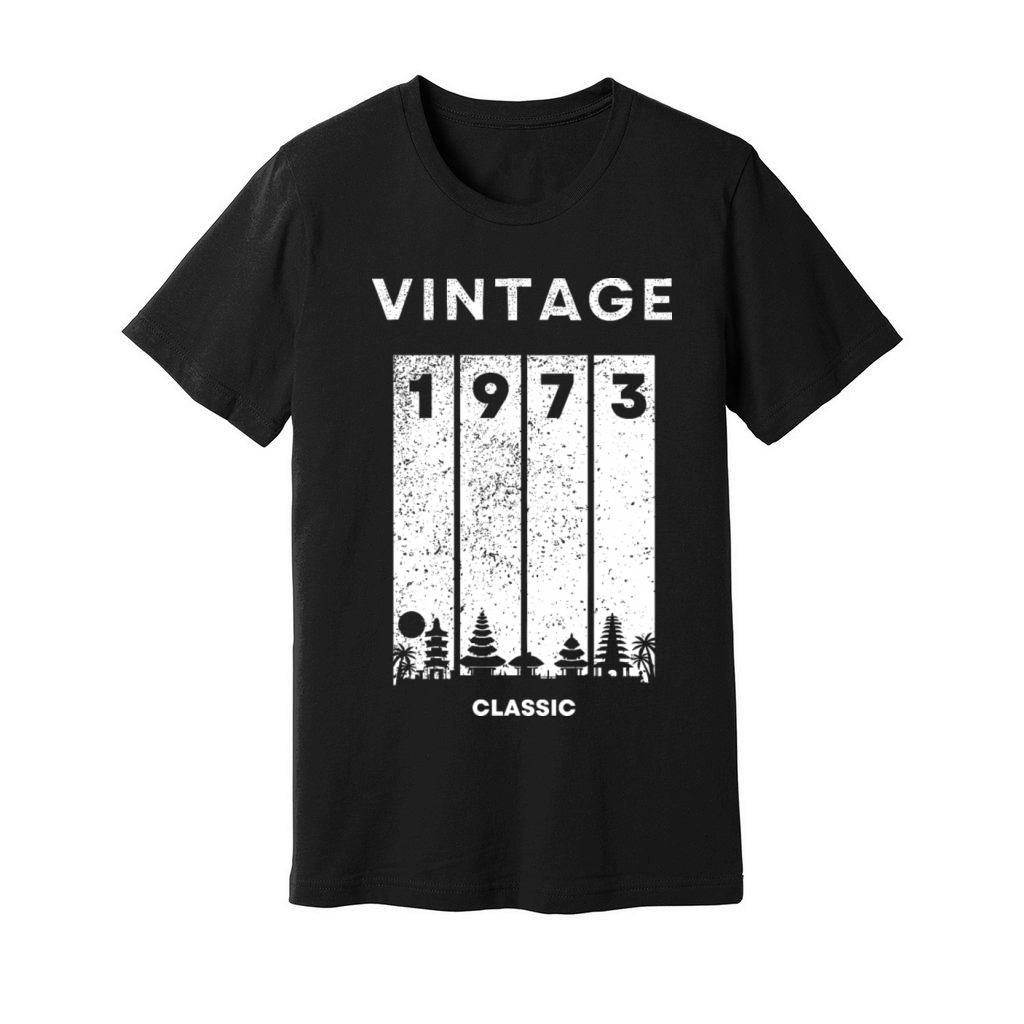 Vintage 1973 Birthday T-Shirt Collection Unisex Jersey Tee