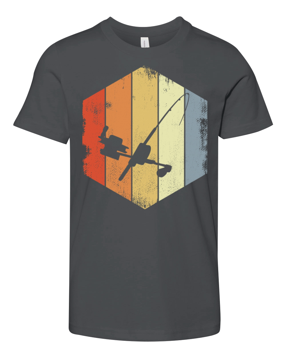 Vintage Fishing Rod Youth Unisex Jersey Tee