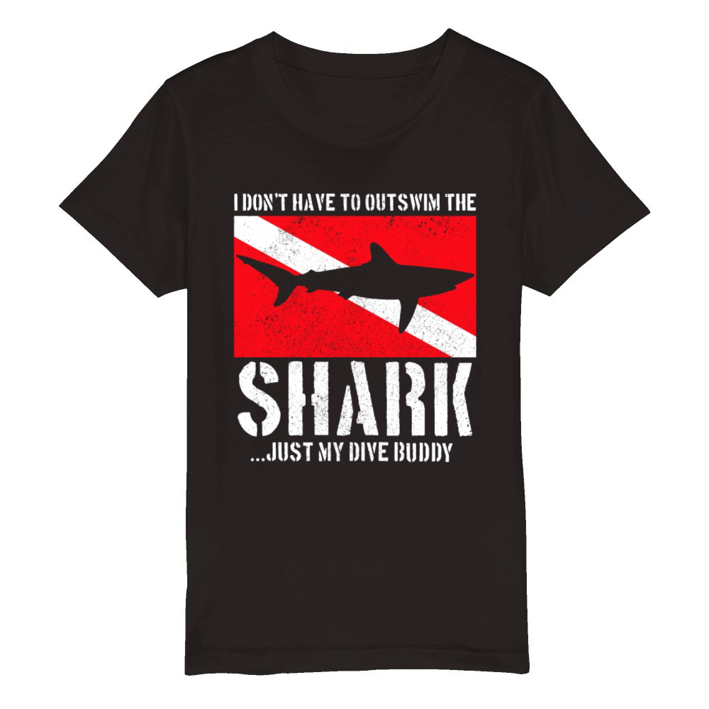 Scuba Diving Funny Vintage Diver Gift Organic Kids Crewneck T-shirt